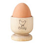 Personalised Name Chicken Wooden Egg Cup, thumbnail 5 of 6