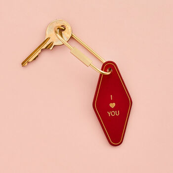 Personalised Leather Motel Keyring, 3 of 5