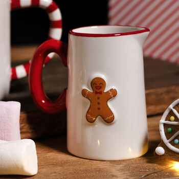 Gingerbread Man Mug And Milk Jug Gift Box Set, 6 of 7