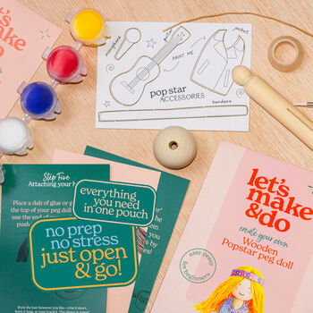 Make Your Own Popstar And Music Stage Creative Craft Set, 3 of 10