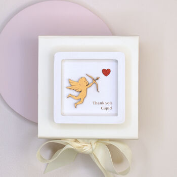 Thank You Cupid Miniature Wall Art Valentine's Gift, 2 of 4