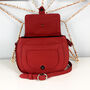Handcrafted Red Leather Saddle Bag, thumbnail 5 of 8