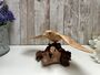 Hand Carved Wooden Soaring Eagle Sculpture Ornament, thumbnail 1 of 12