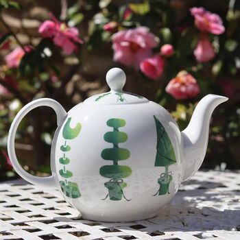 Topiary Hand Decorated Small Bone China Teapot, 3 of 3