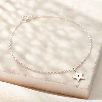 Personalised Initial Star Charm Bracelet, 3 of 9