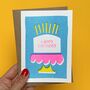 Birthday Cake Risograph Card, thumbnail 1 of 3