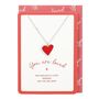 You Are Loved Heart Pendant Necklace Card, thumbnail 2 of 2