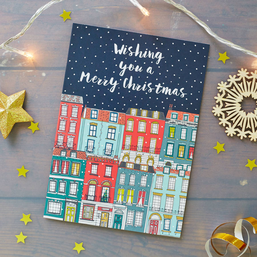 townhouses christmas card pack by jessica hogarth designs ...