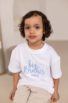 Big/Little Sister/Brother Personalised Embroidered T Shirt, 4 of 11