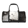 Black And White Pony Hair Leather Classic Duffle, thumbnail 4 of 8