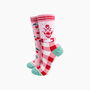 Cherry Ice Cream Sundae Combed Cotton Odd Socks In Pink, thumbnail 1 of 4