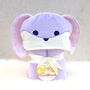 Personalised Lavender Bunny Baby Towel, thumbnail 3 of 8