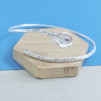 Sterling Silver Calla Lily Bangle, 2 of 3