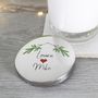 Couple Mistletoe Christmas Scented Candle With Lid, thumbnail 5 of 9