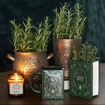 Green Witch Book Shaped Mug, 3 of 4