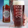 Personalised 18th Birth Year And Name Beer Glass, thumbnail 1 of 11