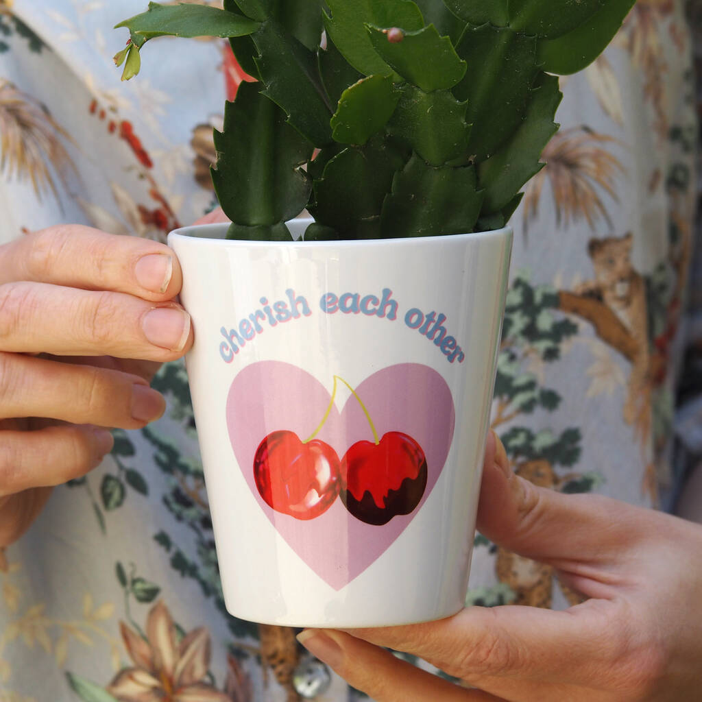 'Cherish Each Other' Plant Pot Wedding Gift, 1 of 4