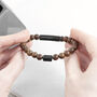 Personalised Men's Black Clasp Wooden Bracelet, thumbnail 2 of 7