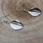 Leaf Drop Earrings In Sterling Silver Large, thumbnail 1 of 5