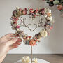 Personalised Autumn Dried Flower Cake Topper, thumbnail 3 of 6