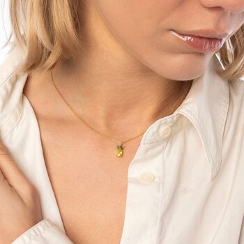 Pineapple Sterling Silver Necklace And Earring Set, 3 of 8
