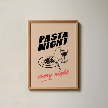 Pasta Night Every Night Illustrated Pasta Print, 3 of 6