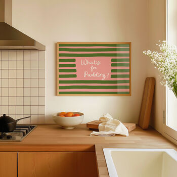 What's For Pudding? Funny Kitchen Print, 6 of 12