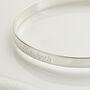 Personalised Sterling First Pearl Christening Bangle, thumbnail 5 of 7
