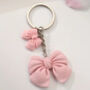 Cute Pink Bow Bag Keyring, thumbnail 2 of 2
