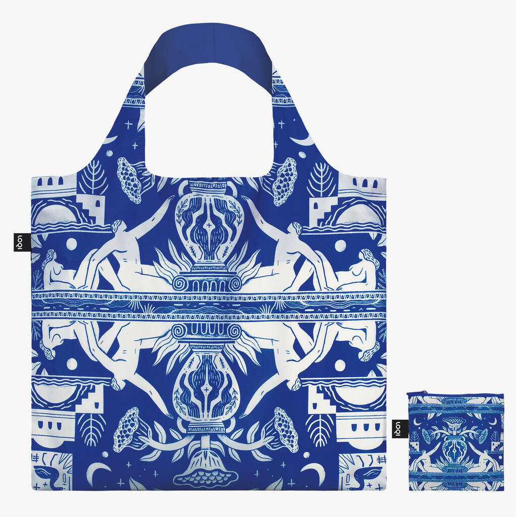 Set Di Pochette Portaoggetti LOQI Con Zip | Riciclate E Impermeabili | Design MARK CONLAN "Donna Che Guarda In Alto" | 3 Taglie