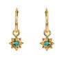 Guiding North Star Emerald Mini Hoops Gold Plated, thumbnail 6 of 8
