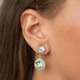 Light Green Swarovski Crystal Snow Drop Earrings, thumbnail 5 of 6