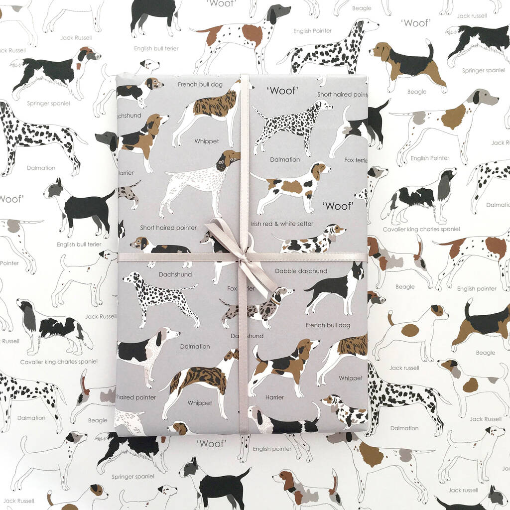 Dog Print Wrapping Paper By Elvira Van Vredenburgh Designs