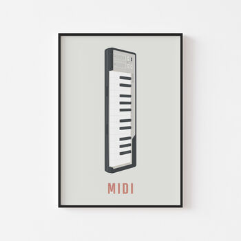 Midi Keyboard Print | Music Producer Poster, 2 of 5
