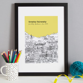 Personalised Coventry Graduation Gift Print, 4 of 9