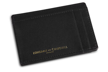 Black Grain Leather Card Holder With Rfid Protection, 2 of 5
