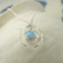 Spiral Blue Fire Opal Necklace, thumbnail 4 of 6