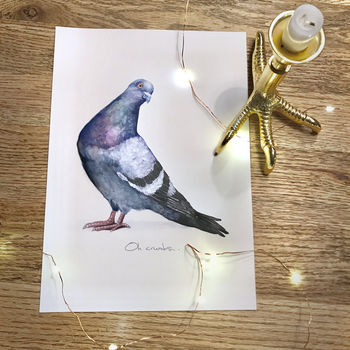 Sassy Pigeon Fine Art Print, 2 of 3