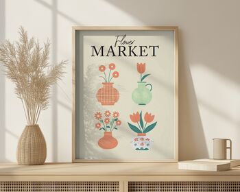 Flower Market Art Print, Home Decor, Botanical Print, 3 of 4