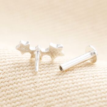 Sterling Silver Triple Star Piercing Earring, 3 of 4