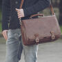 Personalised Two Sectioned Leather Satchel 'Jesolo2', thumbnail 10 of 12