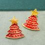 Christmas Tree Stud Earrings, thumbnail 1 of 3