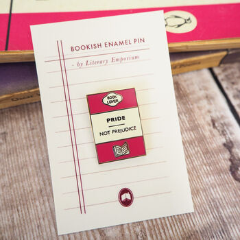 'Pride Not Prejudice' Enamel Pin Badge, 3 of 5