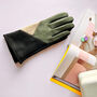 Colour Block Suede Touch Screen Gloves, thumbnail 6 of 10