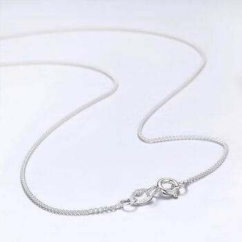 Sterling Silver Light Curb Chain Necklace, 5 of 10