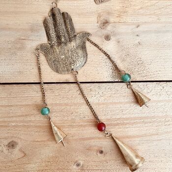 Hand Of Fatima Indian Bells Wind Chime, 2 of 10