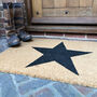 Large Charcoal Star Coir Doormat, thumbnail 2 of 7