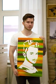 Personalised Paint Your Own Photo Portrait Diy Kit | 40 X 30cm, 4 of 8