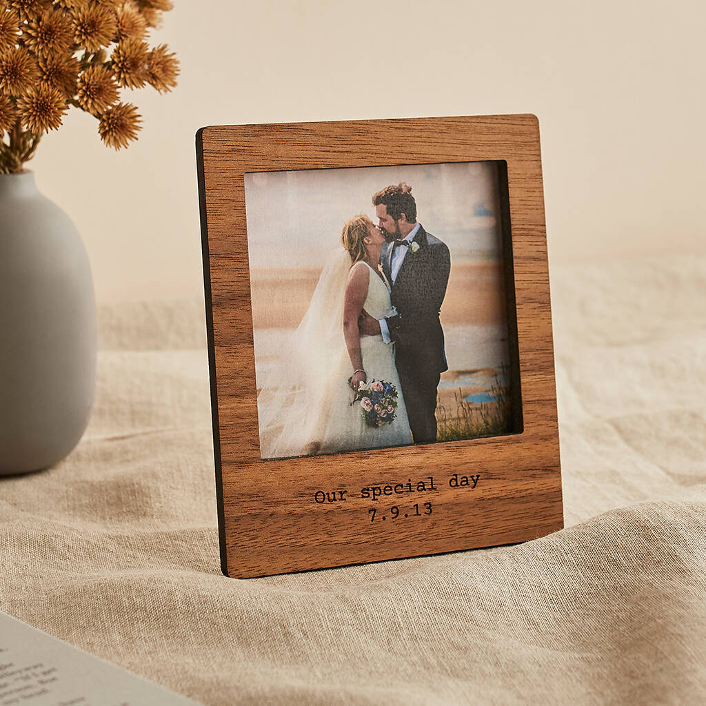 Personalised Wooden Magnetic Frame With Stand, 1 of 4