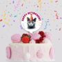 Personalised Cat In Party Hat Cake Topper, thumbnail 9 of 12